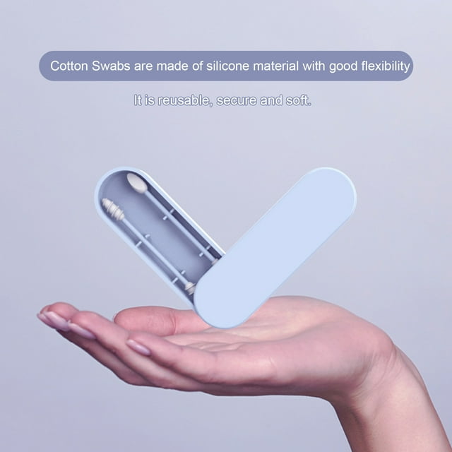 Ear spoon,And Cleanable Ear Reusable Portable And Cleanable Ear Q- Silicone Portable And Cleanable Stick Reusable Portable Cotton Swabs Ear Makeup 2pcs Ear Q- Friction Solinder Cottons Stick