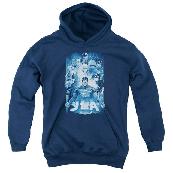 Jla - Burst - Youth Hooded Sweatshirt - Small