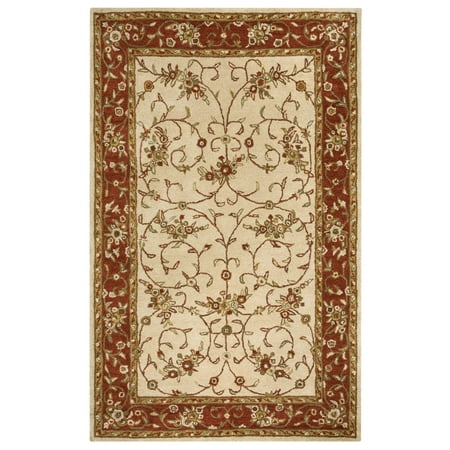 Scroll Pumpkin Gatney Rugs Pumpkin Patch Area Rugs - VO2551 Traditional Oriental Tan Scrolls Loops Rings Curled Rug ()