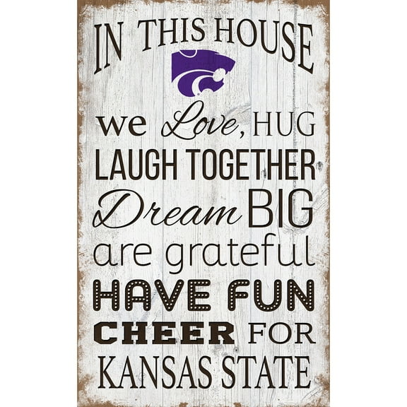 Kansas State Wildcats 11'' x 19'' Team In This House Sign