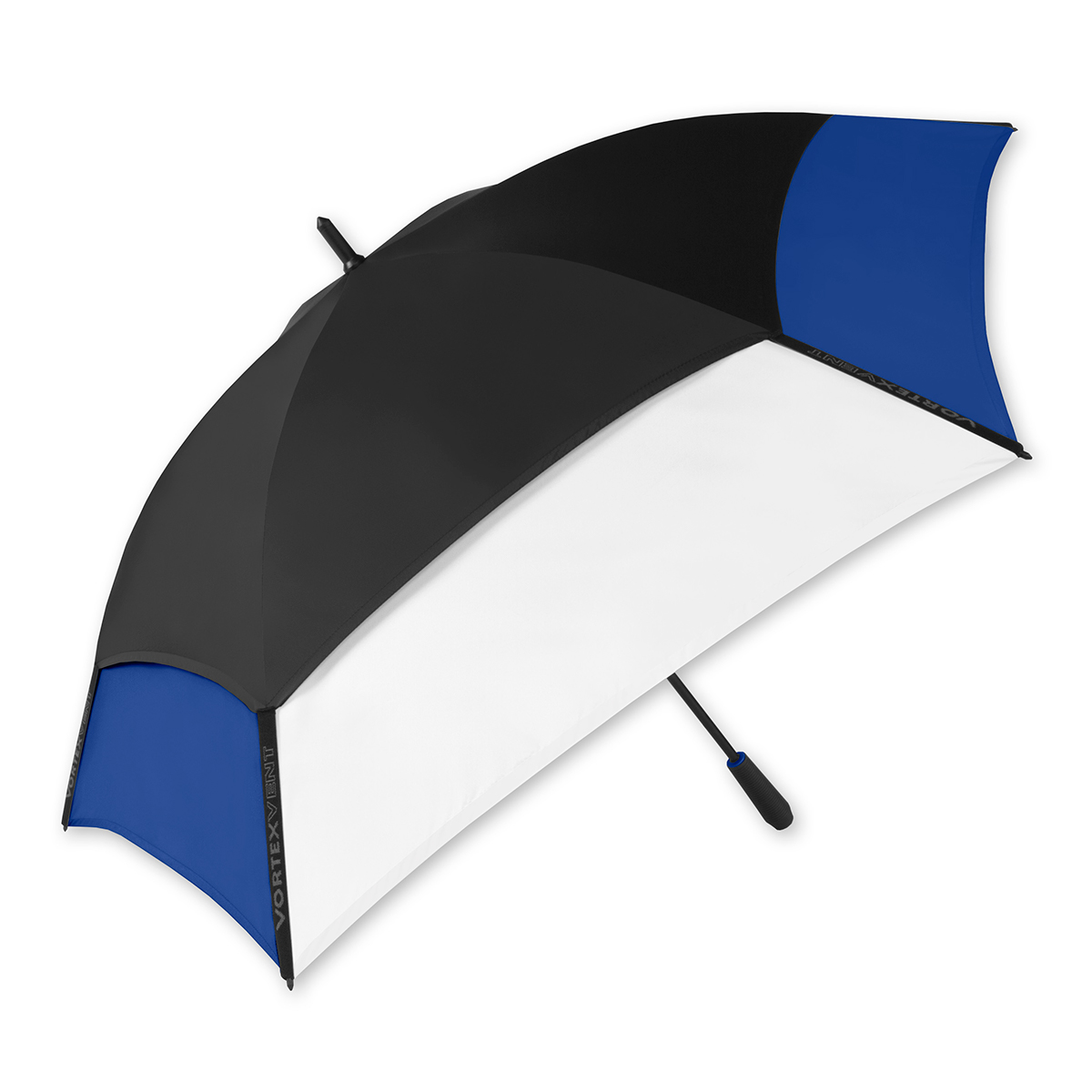 The Indestructible Umbrella Black/White/Royal 62" Fiberglass Golf