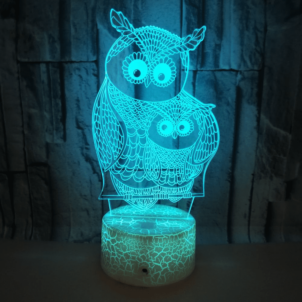 3D Visual Bulb LED Decorative Night Light Mini Atmosphere Light Seven