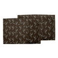 thumbnail image 3 of S4Sassy Brown Lavender Leaves Washable Printed Dining Reversible Tablemats With Napkins Set, 3 of 3