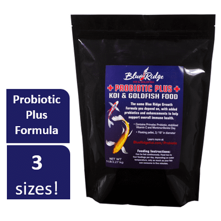 Blue Ridge Probiotic Plus Koi & Goldfish Food Fish Food Pellets, 5 lb