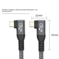 thumbnail image 4 of Cable USB 4 de Ángulo de 90 Grados 40 Gbps USB4 Codo Tipo C Cable de Transferencia de Datos USB C PD240W Carga Rápida 1,5 M, 4 of 8