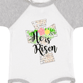 thumbnail image 4 of Inktastic He is Risen Cross with Script and Flowers Boys or Girls Baby Bodysuit, 4 of 5