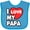 Turquoise, variant on Inktastic I Love My Papa Boys or Girls Baby Bib