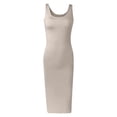 thumbnail image 5 of WRKEKC Work Dresses for Women Solid Crew Neck Sleeveless Tank Straight Work Ankle Length Lightweight Comfort, 5 of 7