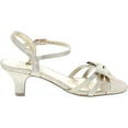 thumbnail image 6 of Soda Girls Girly-2 Metallic Glitter Open Toe Bow Slingback Small Block Heel Sandals, 6 of 7