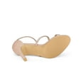 thumbnail image 3 of BLISSFUL STEP Women's Shoes Rhinestone Stiletto Heel Ankle Strap Sandals Dust Pink 6, 3 of 8