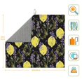 thumbnail image 3 of Naloa Lavender Flowers Dish Drying Mat for Kitchen Counter, Heat Resistant Drainer Mats, Absorbent Draining Mat,Dish Rack Pad,16"x18", 3 of 8