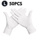 thumbnail image 1 of Protector 50 Unids / Guantes desechables Guantes elásticos de látex de goma sin polvo grueso Guantes estériles de grado seguro para uso en el laboratorio de alimentos en el hogar (L) Abanopi Protector, 1 of 7