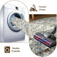 thumbnail image 7 of Round Area Rug 3.3 Ft, Beige Boho Floral Washable Non-Slip Circle Carpet for Living Room/Bedroom, Medieval Vintage Ethnic Flower Abstract Low-Profile Small Kitchen Mats Collection Rugs for Indoor, 7 of 7
