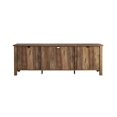 thumbnail image 3 of 70" Farmhouse TV Stand Console with Side Grooved Doors in Rustic Oak, 3 of 7