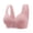 Pink, variant on ,Women's Front Snap Closure Support Daisy Bras Wireless Seamless Gathering Bra Adjustment Yoga Sleep Thin Pad Bralettes Black 46