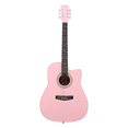 thumbnail image 3 of Tcbosik Acoustic Guitar with Bag and Strap for Beginner Adult, 41 inch Guitar Starter Kit with Capo, String, Tuner and Wrench, Pink, 3 of 10