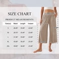 thumbnail image 3 of SWQZVT Women's Wide Leg Palazzo Lounge Capri Pants with Pockets High Waist Cropped Yoga Casual Pajama Pants, 3 of 6