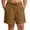 #03 Brown 【Mix, Match & Rotate: Stock Up on Your Favorite Colors】, variant on Plus Size Women's Soft Fabric Shorts, Drawstring High Waisted Flattering Fit Trim, Functional Side Pockets Lightweight Breathable Mesh Matrix, Summer Beachwear Daily Casual Travel Outing, | Velmuse