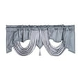 thumbnail image 2 of Cenefa con bolsillo para varilla, decoración para ventanas, paneles de cortina estilo bohemio, cortina corta Gris, 2 of 9