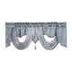 thumbnail image 2 of Cenefa de cortina con bolsillo para varilla, tratamiento de ventanas, cortina corta transpirable, festoneada Gris, 2 of 9