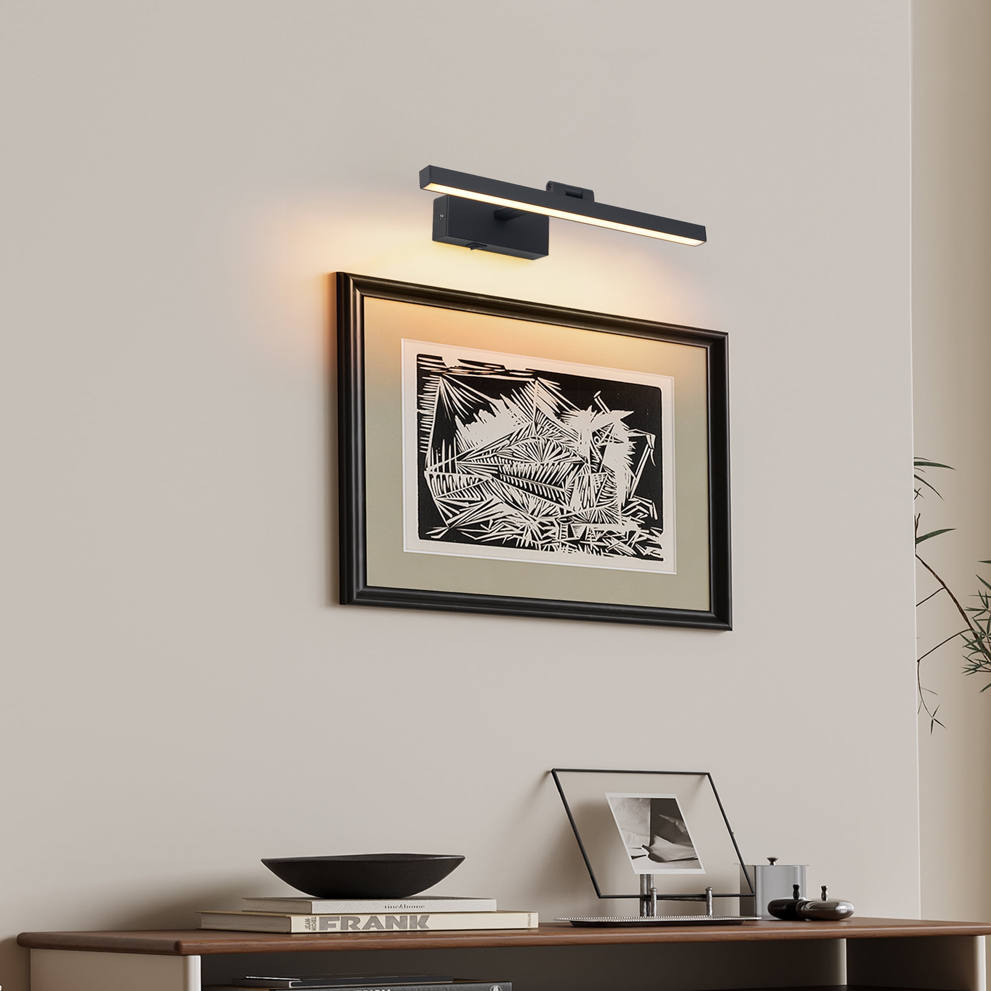 Jopath 16" LED Wall Sconce, Dimmable Bathroom Light Fixtures Over Mirror Vanity Lighting Fixtures for Bathroom, Bedroom, or Hallway Black