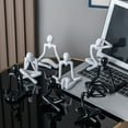thumbnail image 5 of 4PCS Thinker Statue Office Decor Desk Decor, Abstract Decor Art Sculpture Ornament Coffee Table Decor Bookshelf Decor Modern Home Decor Home Decorations for Living Room, 5 of 9