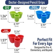 The Pencil Grip Writing CLAW Grip, Medium Size, 12 Count, Red/Blue, for Pencils and Utensils