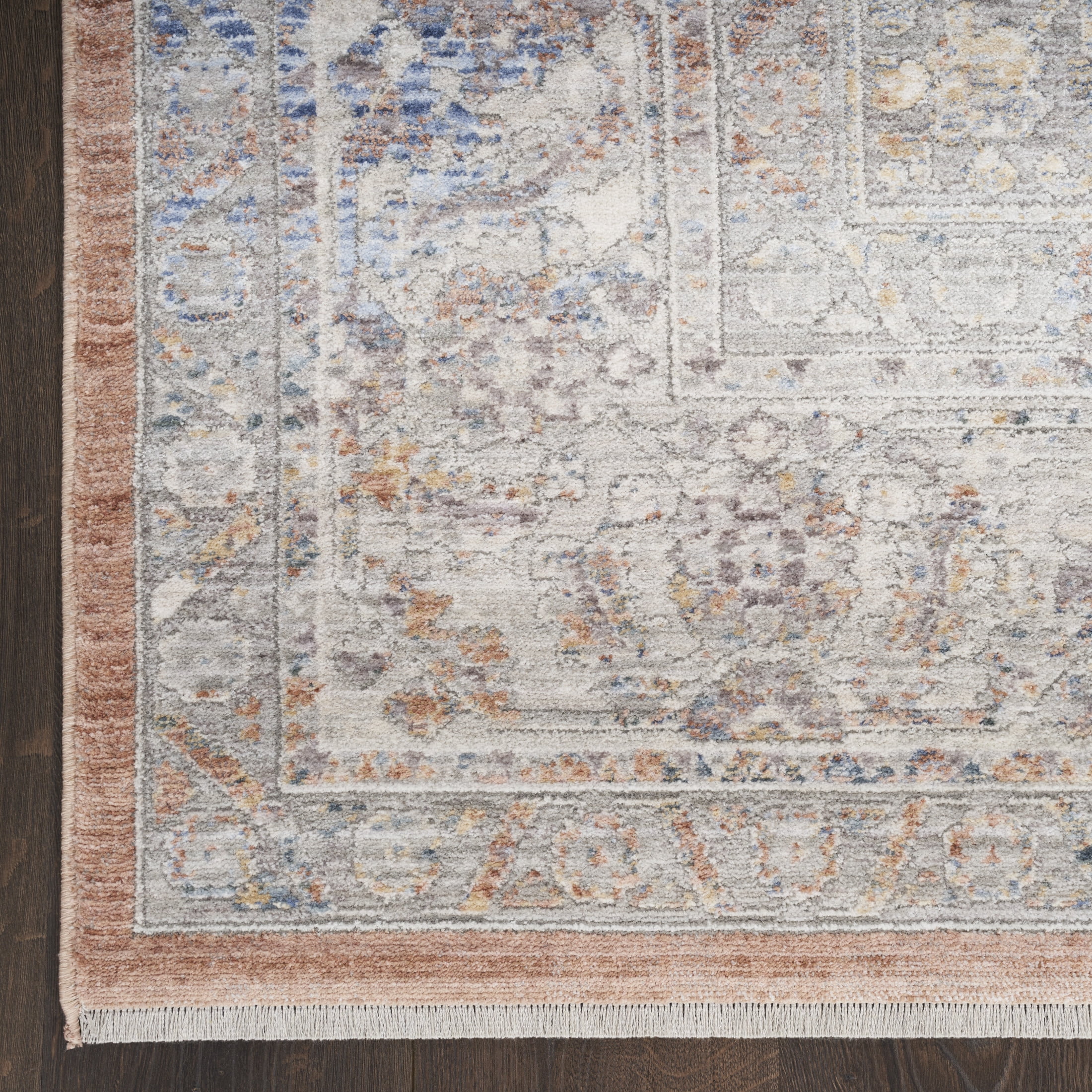 Nourison Elegant Heirlooms 2'2" x 8' Blue Multicolor Vintage Indoor Rug