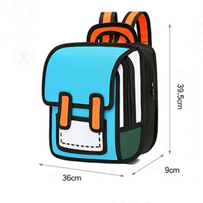 How To Draw A Funny Cartoon Back To School Backpack 