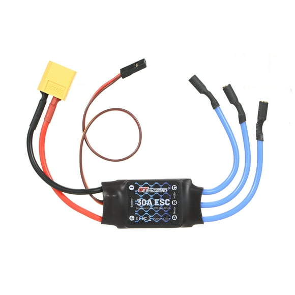 GTSKYTENRC 2-4S 30A Brushless ESC Motor Speed Controller Remote Control BEC ESC for Fixed Wing Aircraft 450 V2 Helicopter Boat F450 Drone XT60