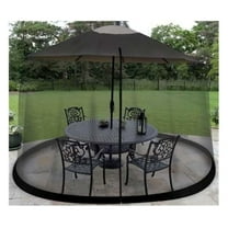 9 Foot Outdoor Umbrella Table Screen Black Mosquito Bug Insect Pest Net Patio Cover