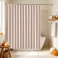 thumbnail image 5 of Red Striped Shower Curtain Set - 72" x 78" Washable Bathtub Curtain with 12 Hooks, Vintage Farmhouse Minimalist Vertical Lines Waterproof Fabric Stall Shower Curtains for Bathroom/Bathtub Décor, 5 of 8