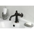 thumbnail image 2 of Kingston Brass KS354RKZNB Wendell One-Handle Single-Hole Bathroom Faucet with Knurled Handle and Push Pop-Up Drain, Naples Bronze, 2 of 6