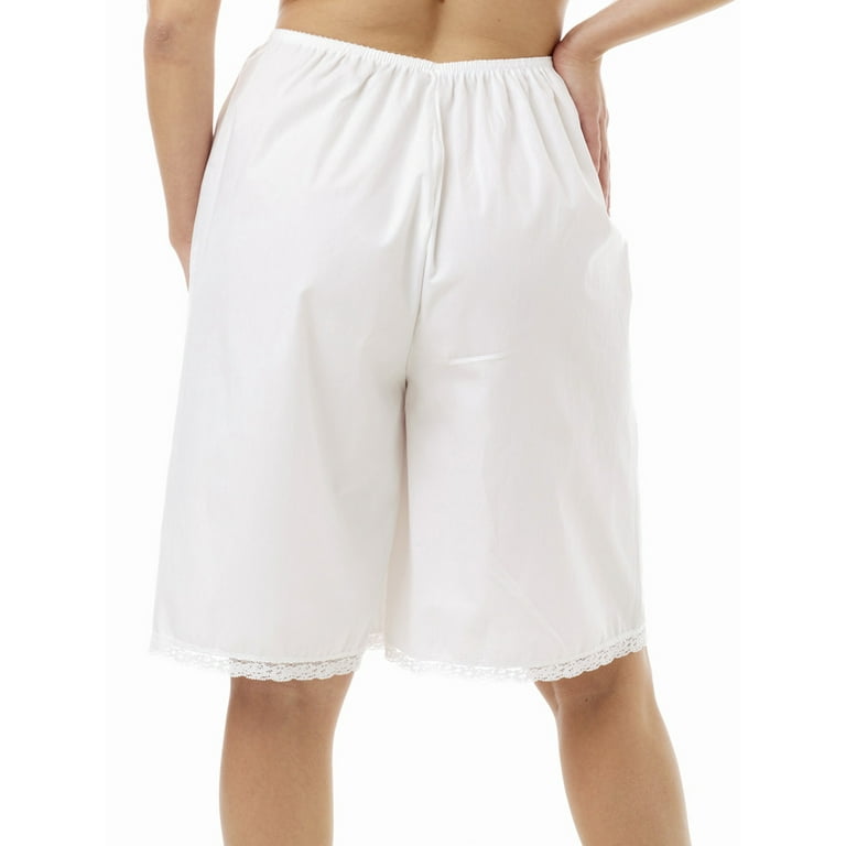 Underworks Womens Cotton Spandex Boxers - White - S