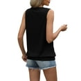 thumbnail image 2 of Women's Sleeveless V-Neck Tank Top Loose Fit Basic T-Shirt｜Soft Lightweight Summer Casual Blouse, 2 of 6