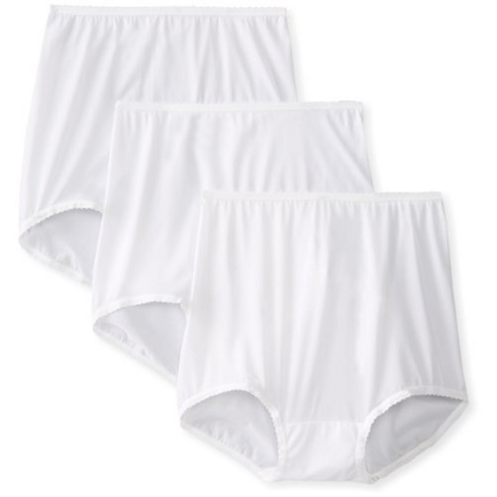 Bali Bali Women's Skimp Skamp Brief Panties 3Pack, White, 7