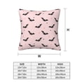 thumbnail image 3 of Halloween Throw Pillow Covers, Halloween black bats star pink Halloween Decorations Square Pillow Cases with Invisible Zipper for Bed Couch Sofa, Farmhouse Halloween Decor-2 Pack 18x18, 3 of 6