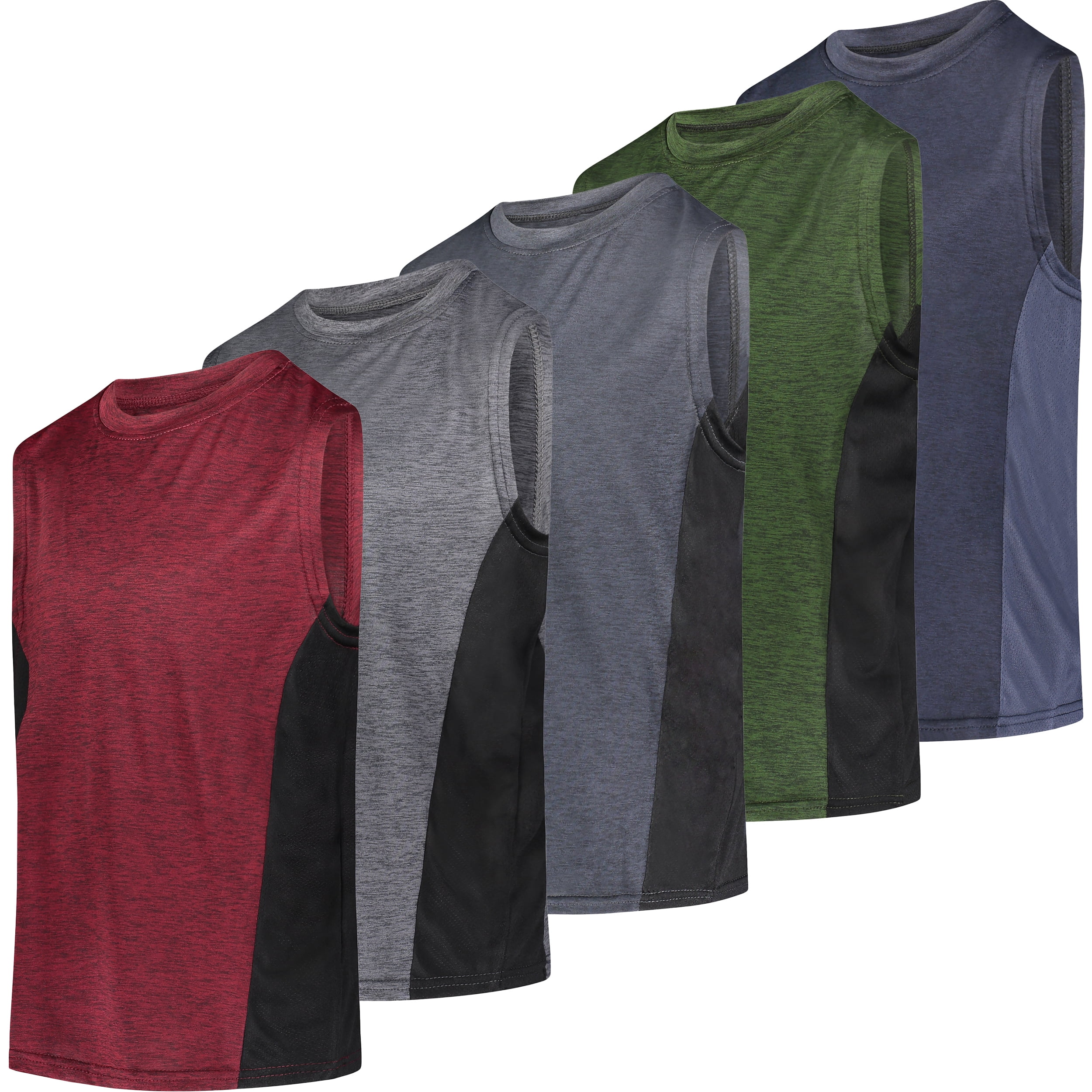 5 Pack: Boys Dry-Fit Active Athletic Performance Tank Top - Walmart.com