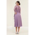 thumbnail image 2 of May Queen MQ2100 Womens Mother of the Bride Floral Tea Length Dress, 2 of 5