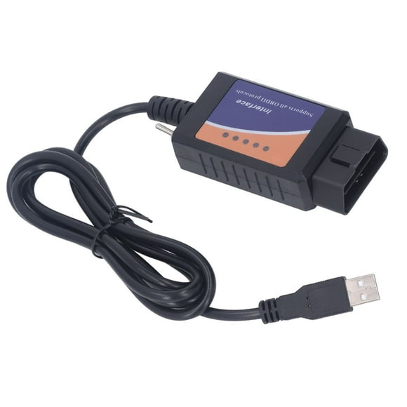 OBD2 Scanner Code Reader, For Elmconfig Car Diagnostic Tool Accurate Diagnosis Support OBD2 Protocol USB Cable Connection  For Vehicle
