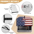 thumbnail image 6 of Renewold Toaster Oven Protective Cover Dustproof Smart Oven Air Fryer Protector Case with Pockets Easy Clean Kitchen Appliance Accessories, 18.5 x 14.5 x 9 Inches, American Flag Print, 6 of 7