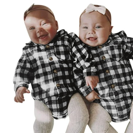 

Gubotare Baby Romper Boys Baby Boy Girl Solid Romper Ribbed Short/Long Sleeve Bodysuit Jumpsuit Knitted Outfits Clothes Black 18-24 Months