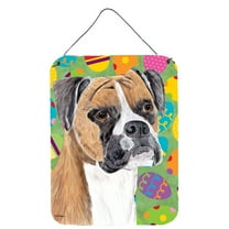 Carolines Treasures SC9470DS1216 Boxer Easter Eggtravaganza Wall or Door Hanging Prints 12WX16H multicolor