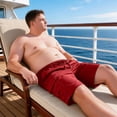 thumbnail image 5 of Dresfit Men's Big and Tall Shorts Drastring Plus Size Cargo Shorts 2026 Summer Lightweight Lounge Short Pants Loose Stretch Beach Shorts 3XL, 5 of 9