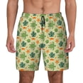 thumbnail image 2 of Picia Sea Turtle pattern Mens Swim Trunks with Compression Liner Stretch Beach Shorts Quick Dry with Zipper Pockets No-Chafing Board Shorts-3X-Large, 2 of 9