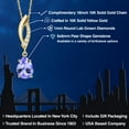 thumbnail image 2 of Gem Stone King 10K Yellow Gold Blue Tanzanite and Lab Grown Diamond Pendant Necklace for Women | 0.79 Cttw | Gemstone December Birthstone | Pear Shape 8X6MM | With 18 inch Chain, 2 of 6
