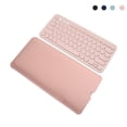 thumbnail image 2 of PU Leather Wireless Keyboard Sleeve Travel Keypad Pouch Storage Bag Shockproof Protective Case for Logitech K380 Light Blue, 2 of 6