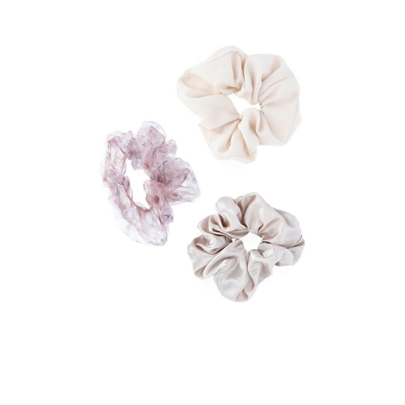 Time and Tru Women's Hair Ties, 3-Pack, Pink