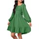 thumbnail image 1 of Vestido Largo de Manga Larga de Color Sólido de Moda Y Cómodo para las Niñas con Falda Plisada de Cinturón para Diario, Viajes, Vacaciones, Fiestas de Cumpleaños, 1 of 9