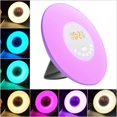 thumbnail image 4 of EeaseMX Despertador con luz, simulación de amanecer, lámpara de noche, luz de atardecer, 6 sonidos de la naturaleza, radio FM, función de repetición, luz de 7 colores con enchufe australiano., 4 of 7